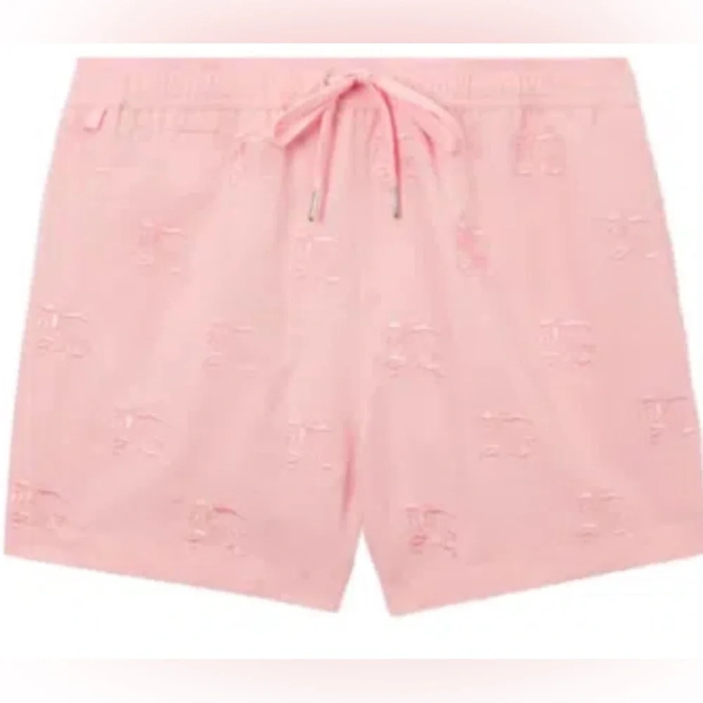 Burberry pink EKD Motif Embroidered men’s/unisex swimtrunks, mesh lining, NWT XL